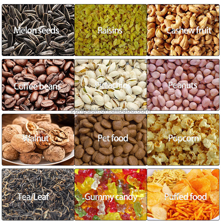 Automatic granular grains/peanut/pistachio/almond /sunflower seeds packaging machine for 10g-3000g