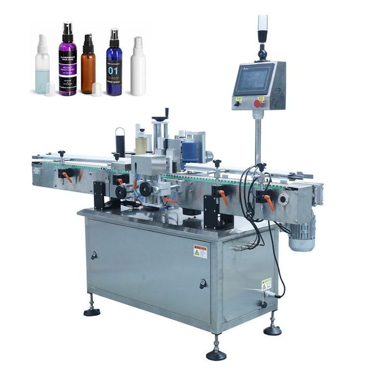 High accuracy factory price full auto tabletop bottle water oral liquid perfume vial labeling machine