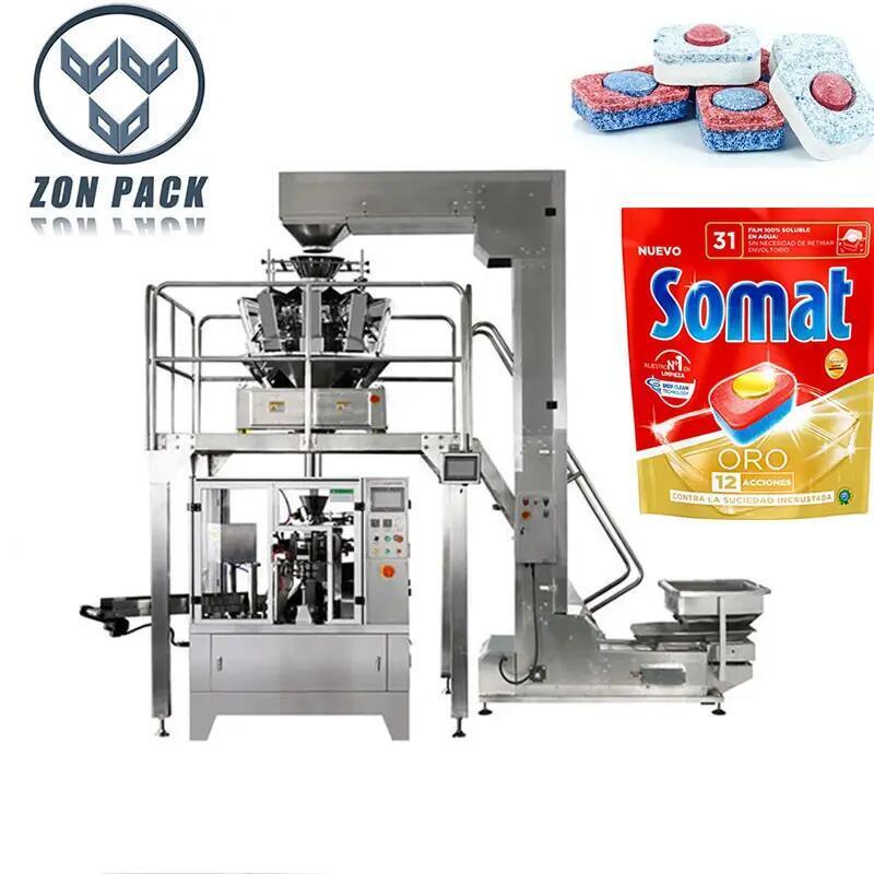 Dishwasher Tablets Packing Machine Automatic Dishwasher Capsule Premade Pouch Packing Machine