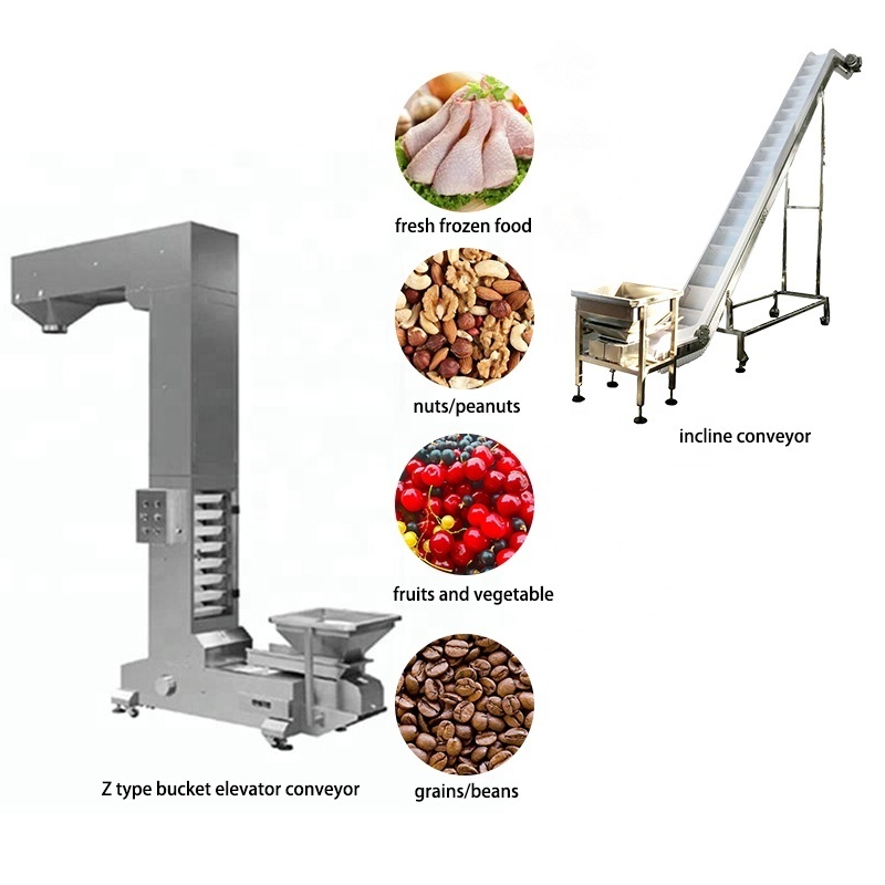 Customized automatic stainless steel/carbon steel conveyors machine for grains/rice/bean