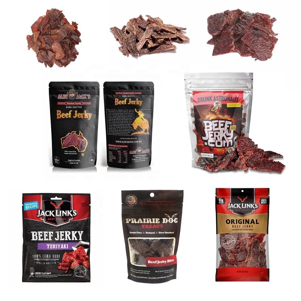 Automatic doypack ziplock bag packing machine snack dried meat packaging beef jerky weighing machine