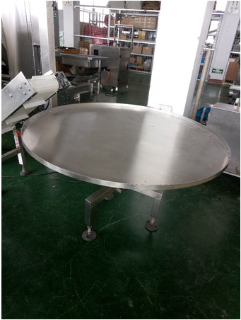 High efficiency 304 stainless steel rotating rotary collecting bag packing accumulation table