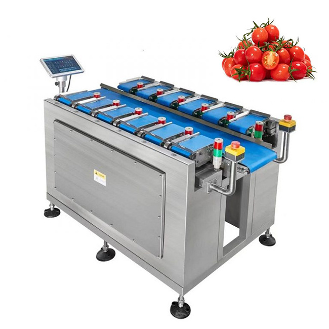 Semi-automatic manual 12 plates grape mango combination weighing scale for packing machine