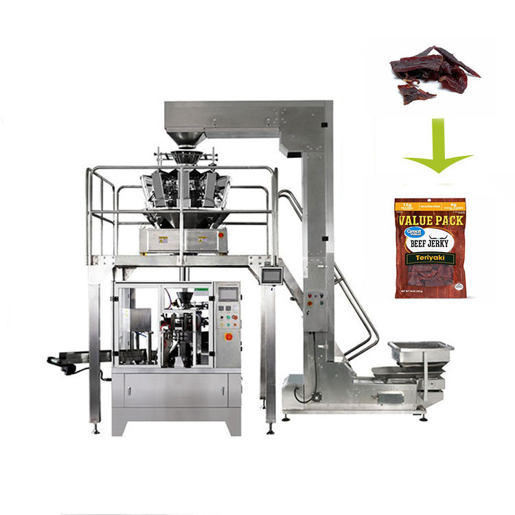 Automatic multihead weigher biltong beef jerky doypack packing machine