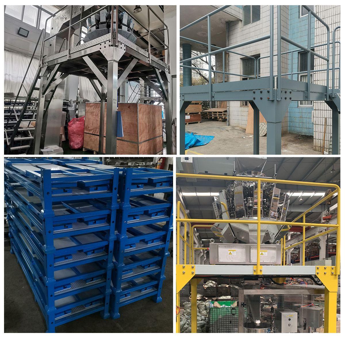 Factory Supply 304SS Stainless Steel Industry Support Working Platform for Multihead Weigher Packing Machine