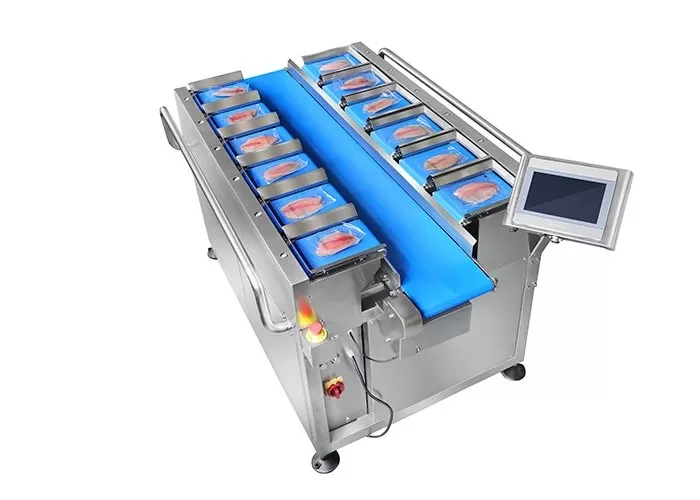 Semi-automatic manual 12 plates grape mango combination weighing scale for packing machine