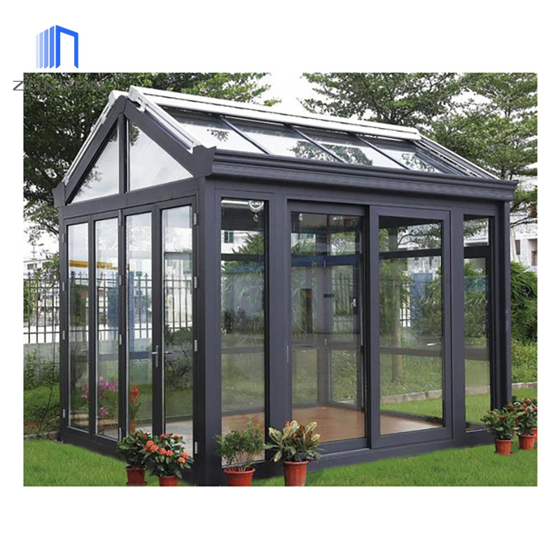 Zonron Modular Prefab Four Season Solarium Sun House Aluminum Sun Room Solution Sunroom Glass Houses With Lowe Glass