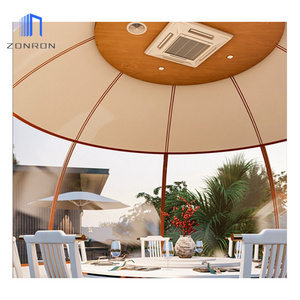 Zonron Wholesaler Outdoor Backyard Glass Sports Dome House Tent Transparent Backyard Round Sunroom For Resort Site Hotel Tent