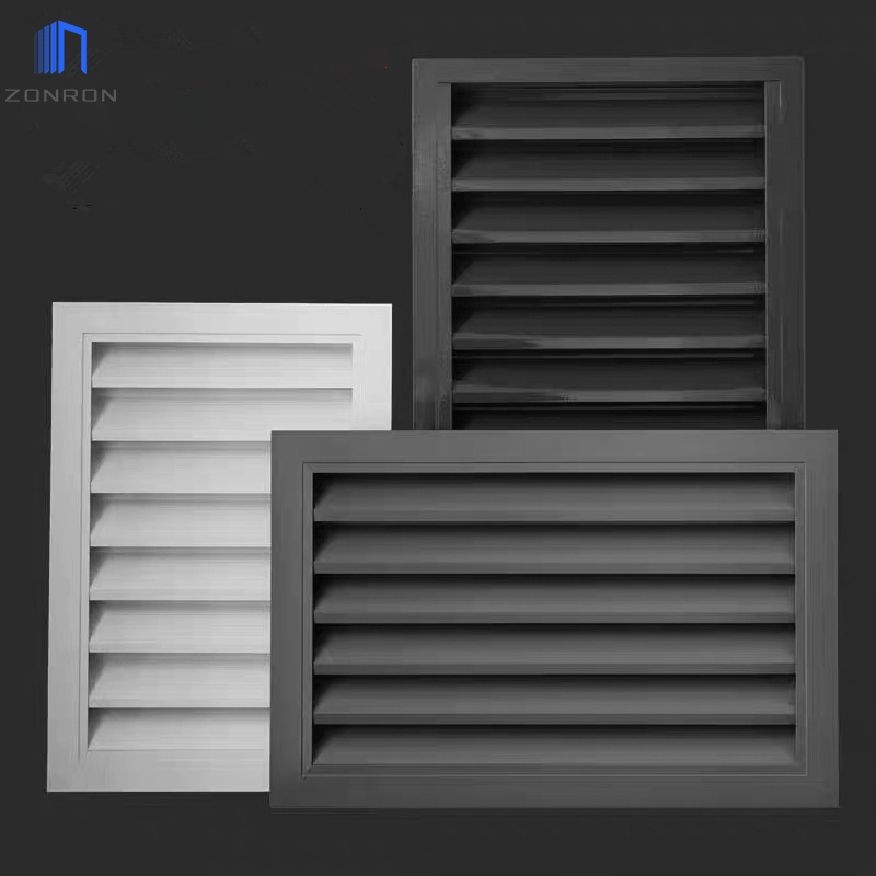 Zonron Powder Coating Aluminum Outdoor Shutter Louvers plantation shutters Rain shutter can be opened