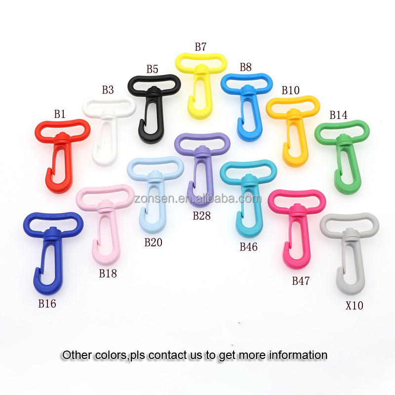 Factory 31MM Plastic Buckle Manufacturer Custom KAM Pom Snap Clip Hooks Strap Belt Hooks Rotary Plastic Swivel Snap Buckle Hook