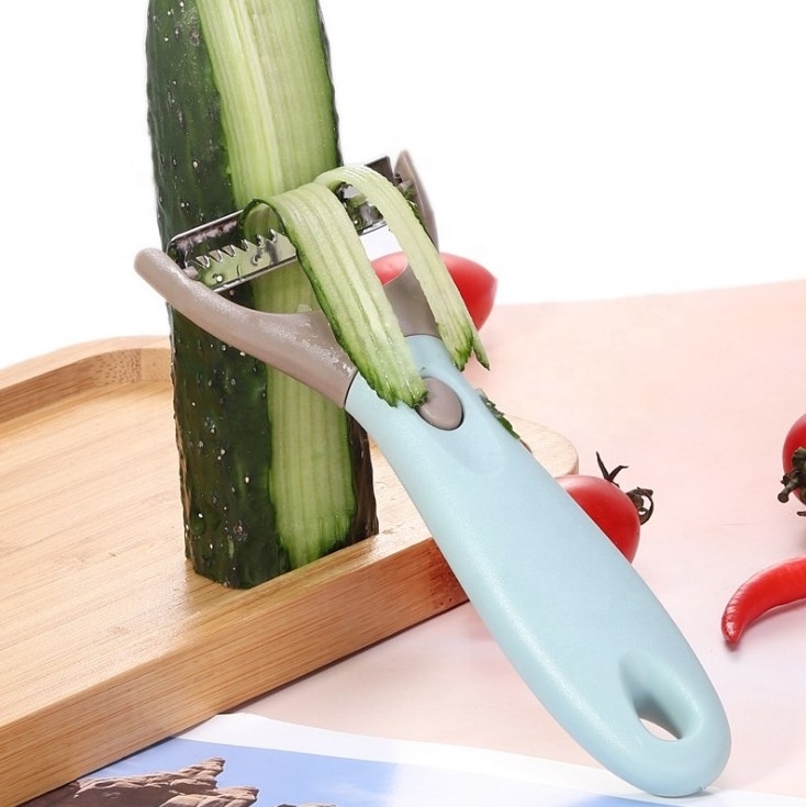 3 in 1 Replaceable Vegetable Peeler for Potato, Carrot, Apple with Serrated Blade kitchen gadgets Plastic Y Peelers