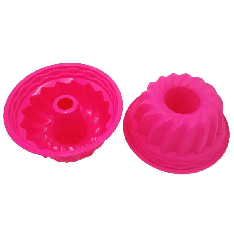 3D Microwave Silicone Spiral Cake Moulds Round Silicone Baking Cake Molds Silicone Decoration For Homemake