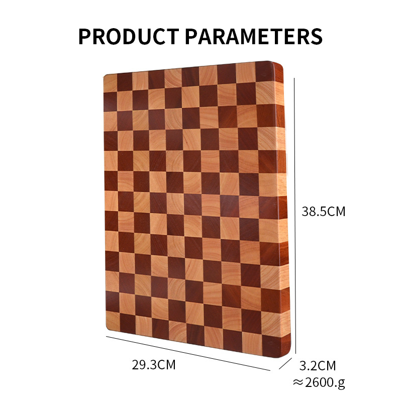 Premium Kitchen Chopping Block Wood Cutting Chopping Board Maple & Black Walnut Wood Mix Chopping Block Cutting Board