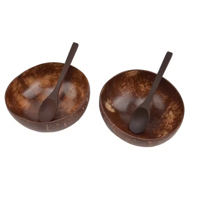 Vietnam Natural Coconut Bowl Set,Eco Coconut Bowl Shell,Coconut Shell Bowl And Spoon Set