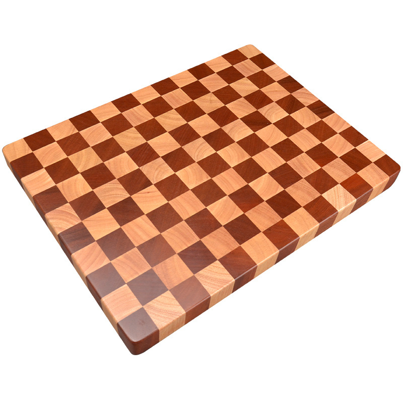 Premium Kitchen Chopping Block Wood Cutting Chopping Board Maple & Black Walnut Wood Mix Chopping Block Cutting Board