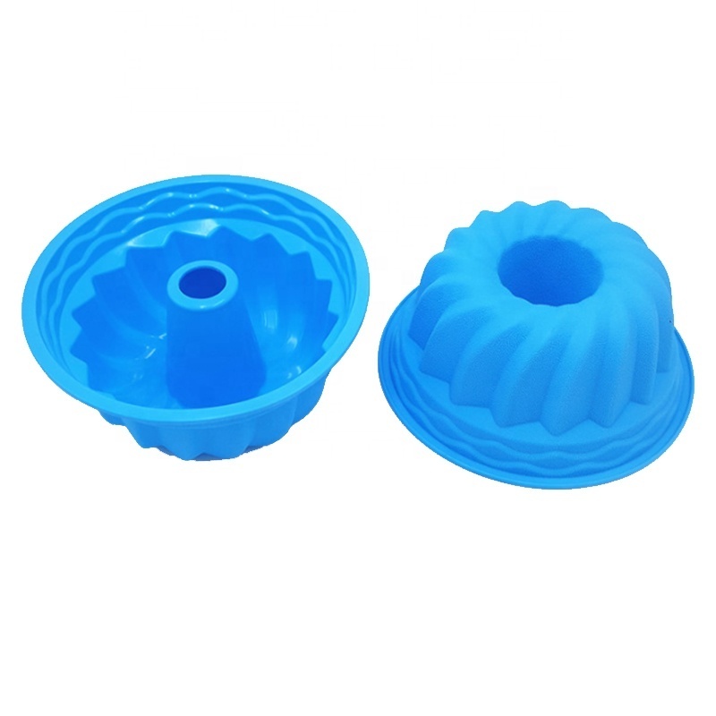 3D Microwave Silicone Spiral Cake Moulds Round Silicone Baking Cake Molds Silicone Decoration For Homemake