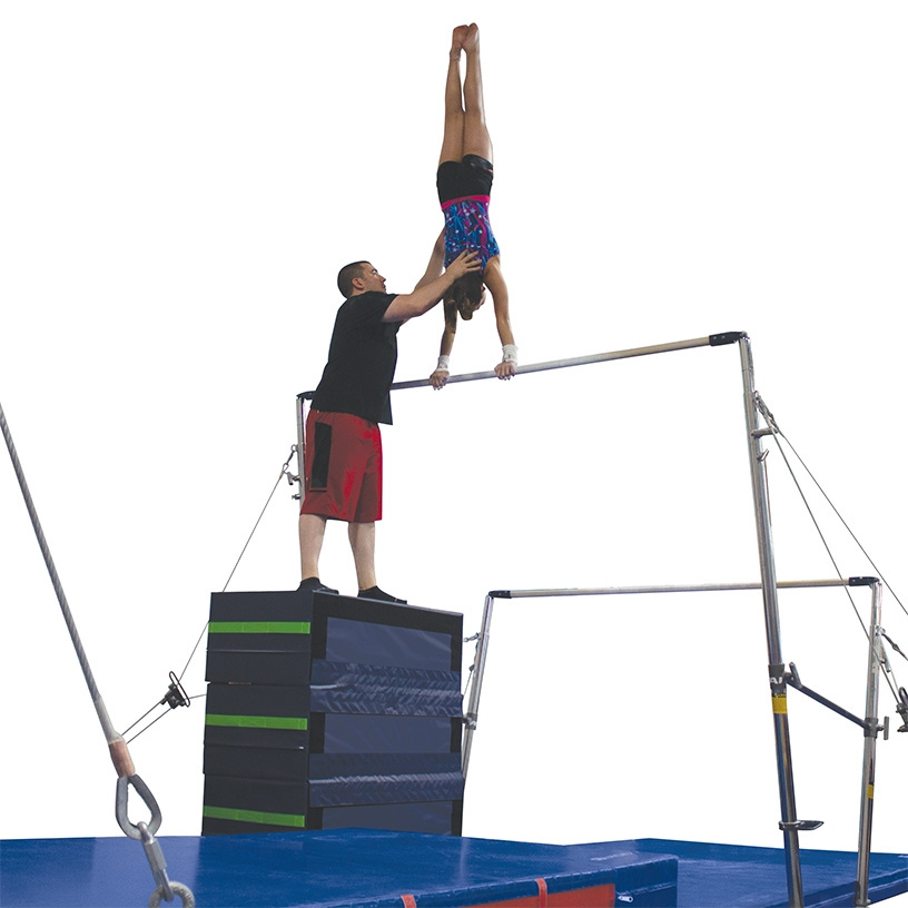 ZONWINXIN factory supply customized Gymnastics Equipment  Uneven Bars  Spotting Blocks In-Bar Trio