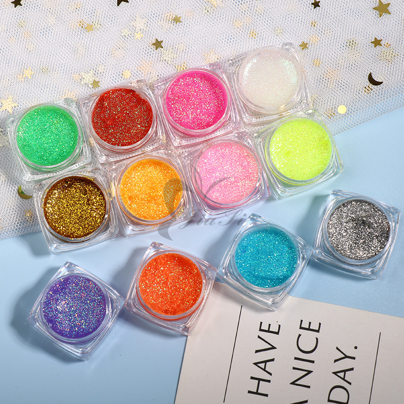 Hot Glitter Sequin Curry Cream Luminous Effect UV Luminous Glitter Face Eyeshadow Palette