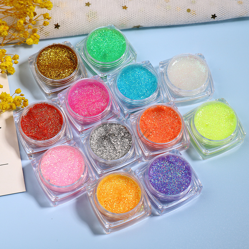 Hot Glitter Sequin Curry Cream Luminous Effect UV Luminous Glitter Face Eyeshadow Palette