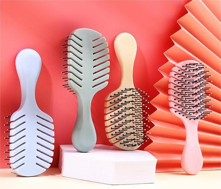 ZONZHU Amazon Popular Hollowed Out Comb Is A Portable And Fluffy Style Hair Comb That Massages The Scalp