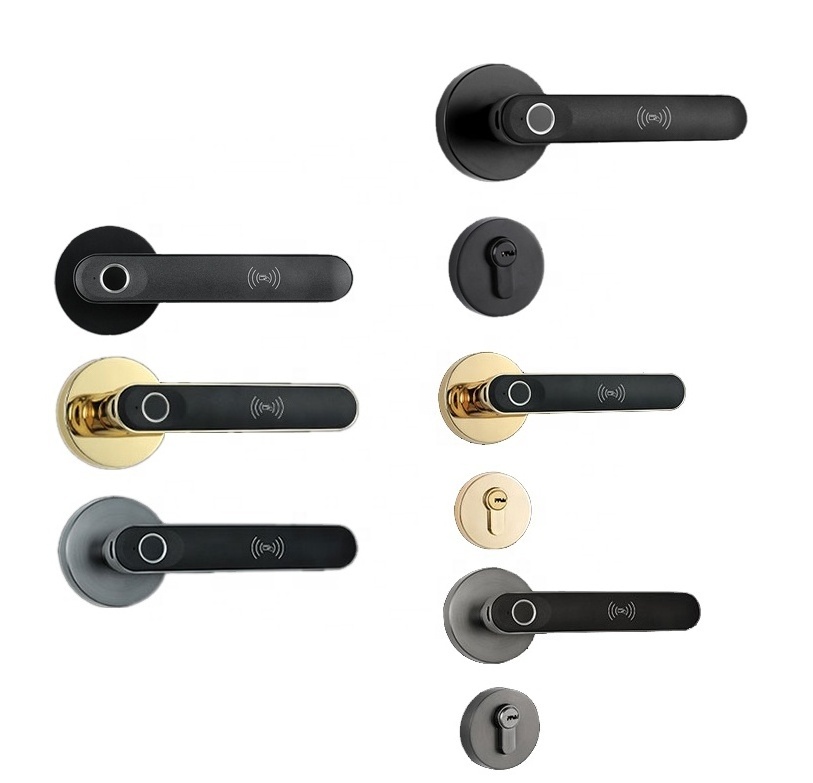 Zonzon Biometric Keyless Entry Door Handle Fingerprint Door Lock Smart Door Lock for Home Apartments Office Hotel