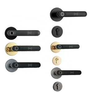 Zonzon Biometric Keyless Entry Door Handle Fingerprint Door Lock Smart Door Lock for Home Apartments Office Hotel