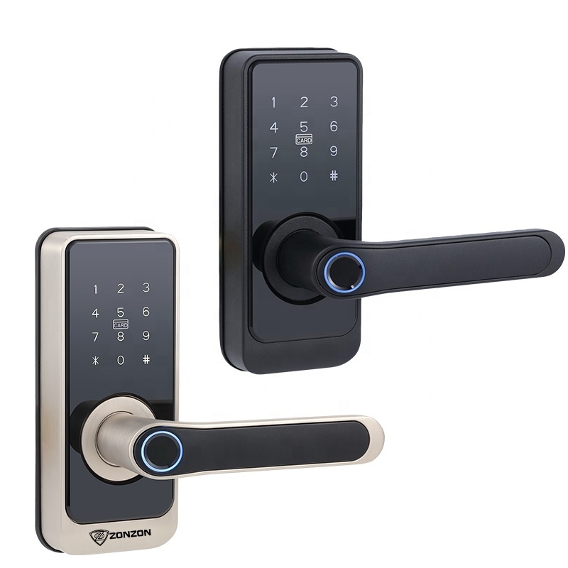 Cerradura Inteligente Con Wifi Rfid Ic Card Combination Wireless Fingerprint Door Lock Tuya TTlock App Dead Bolt Smart Door Lock