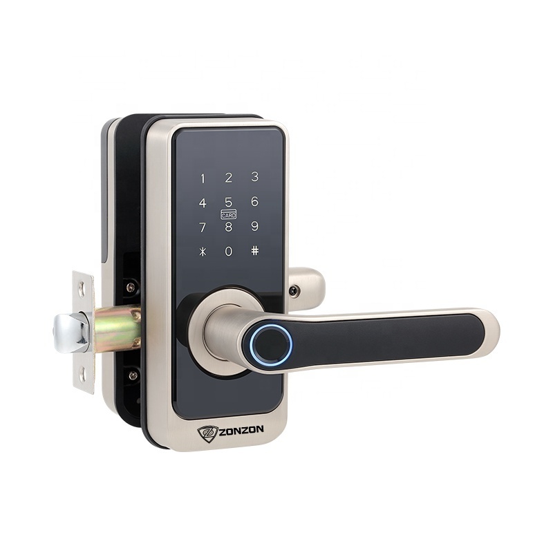 Cerradura Inteligente Con Wifi Rfid Ic Card Combination Wireless Fingerprint Door Lock Tuya TTlock App Dead Bolt Smart Door Lock