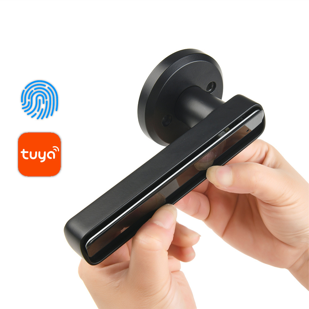 Fingerprint Door Lock Tuya App smart Door fingerprint handle pass word fingerprint door lock biological recognition lock