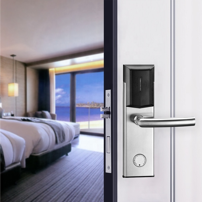 Rfid Card Security Gate System Keyless Safe Electric Electronic Handle Key Door Cylinders Hotel Lock