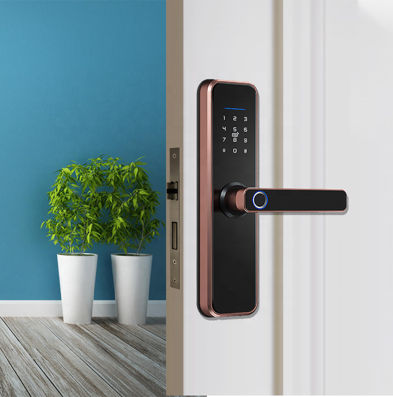 Alibaba Cloud Waterproof smart lock App Fingerprint Smart Luggage Locker WIFI Handle Lock Remote Control tuya TT smart locks