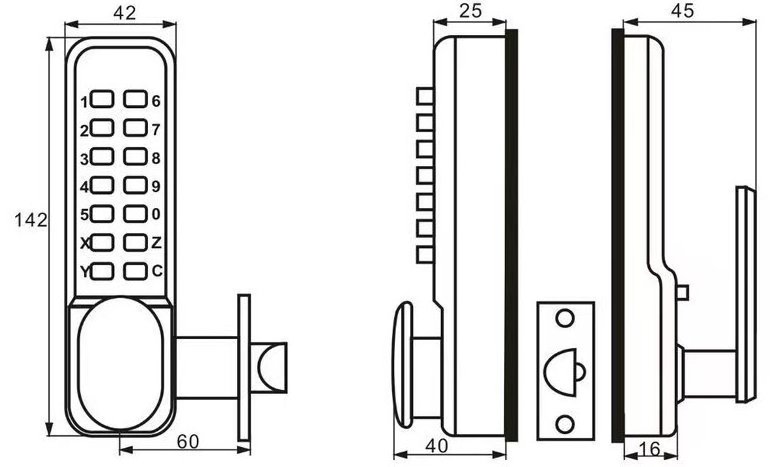 Criterion Home And Commercial Security Equipment Push Button Cam Lock Combination