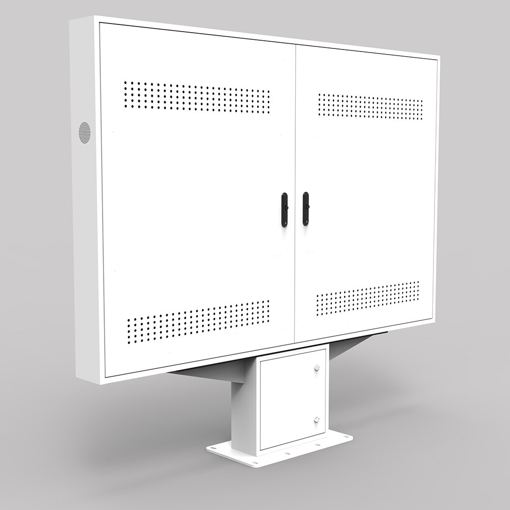 55 Inch Dual Screen Outdoor Dual Screen Digital Drive Thru Menu Boards Waterproof LCD Advertising Digital Signage and Displays