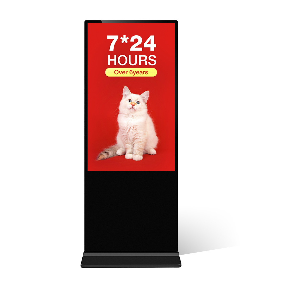 55 Inch Indoor Digital Kiosk 4K Advertising Display Screen Information Kiosk LCD Digital Signage Interactive Totem Touch Screen