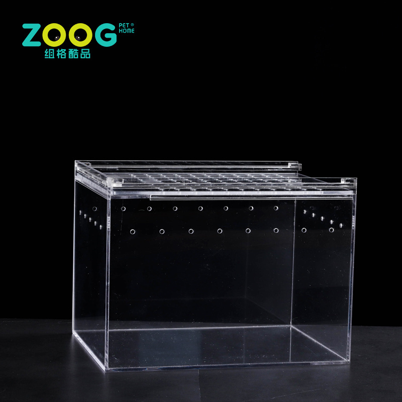 China Supplier Acrylic Terrarium  Reptile Cage  Acrylic reptile cage Feeding Box Turtle Tank Climbing box for lizard