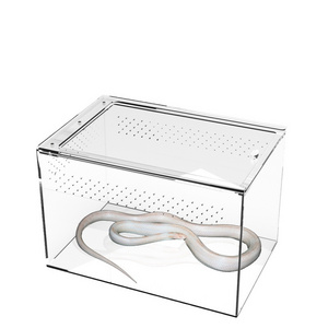 China Supplier Acrylic Terrarium  Reptile Cage  Acrylic reptile cage Feeding Box Turtle Tank Climbing box for lizard