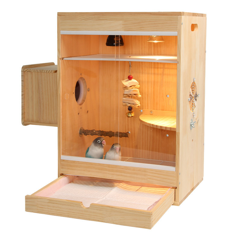 Wooden Pigeon breeding cage bird heats the incubator house with swing for young bird