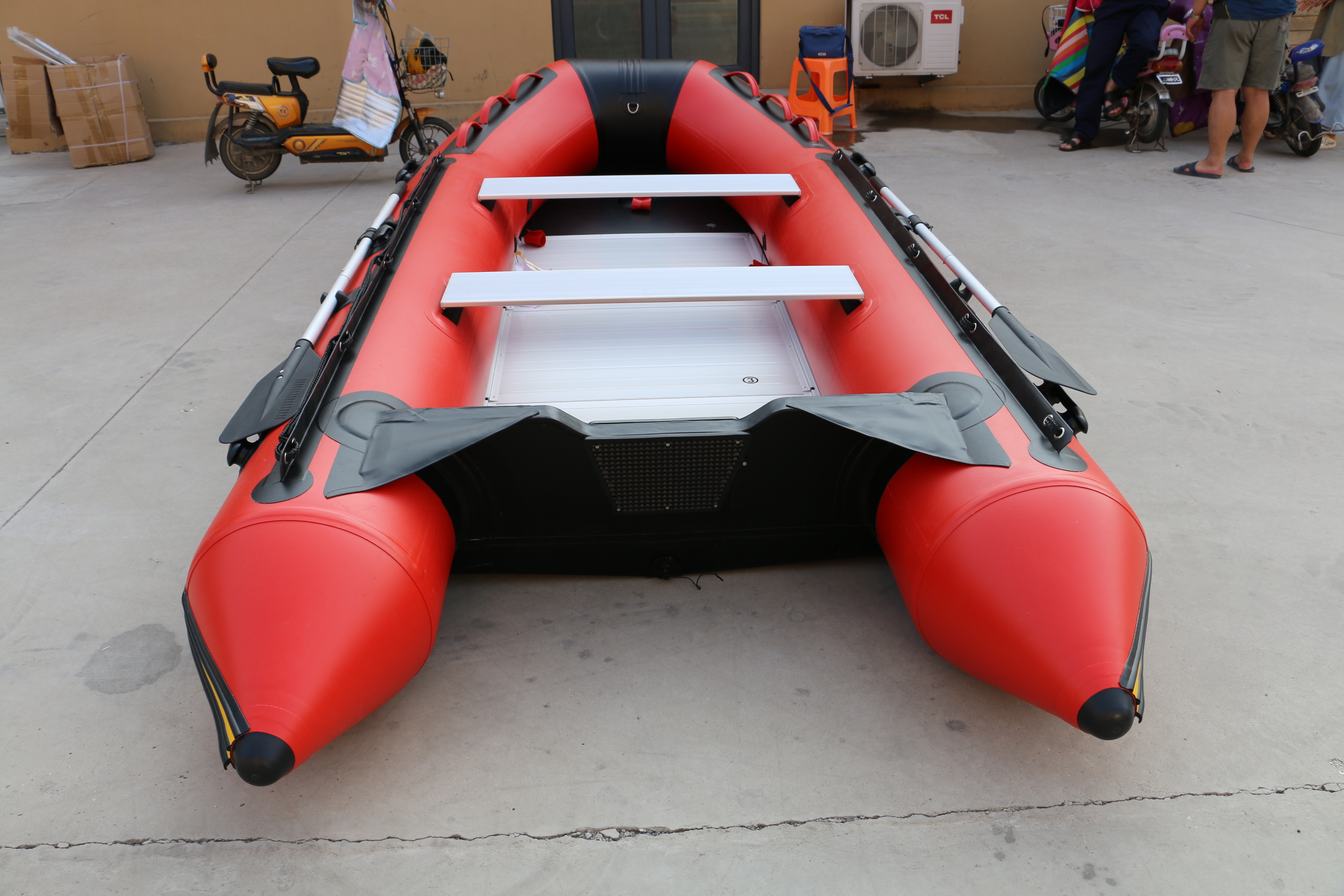 10 ft Inflatable Boat Inflatable Pontoon Dinghy Raft Tender Boat