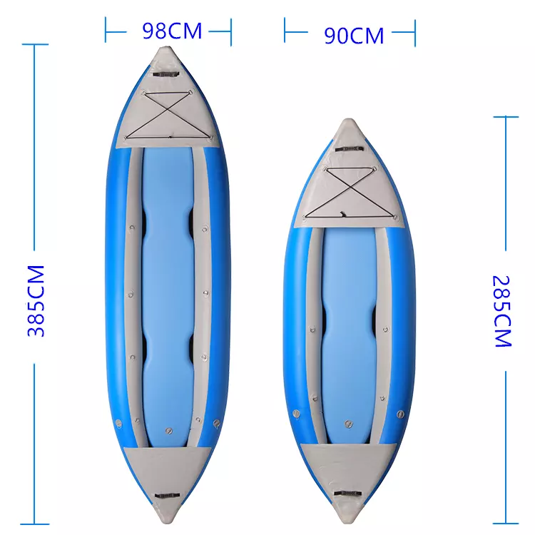 Chinese One Person Fishing Plastic Inflatable 2 Person Wave Waters Dinghy Boats Canoe/Kayak