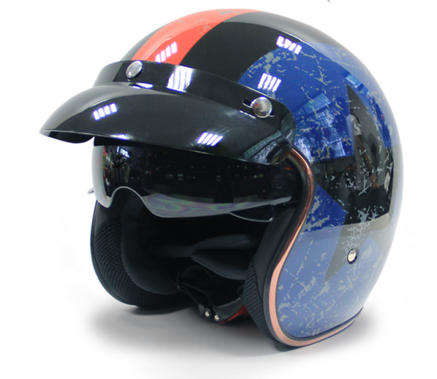 Jiekai High Quality Retro Motorcycle Helmet DOT Certifit Open Face Street Motorcycle Helmet In Stock