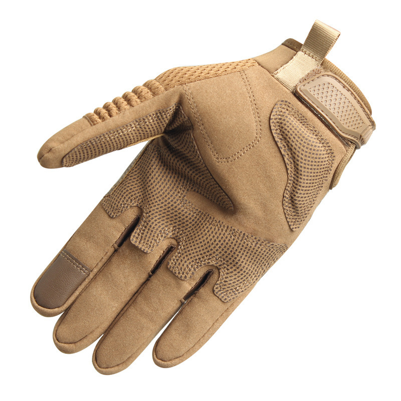 New High Quality Warm  Full Finger Training Touch Screen Leather Tactical Gloves