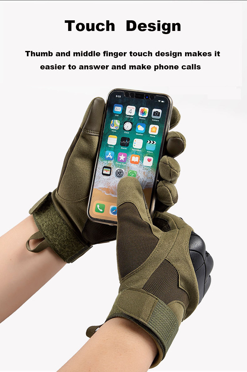 Tactical gloves outdoor all-finger protective exercise training men and women riding gloves