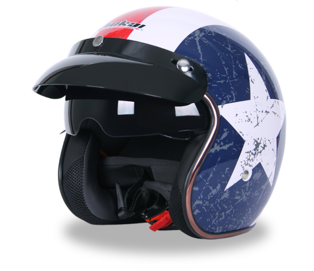 Jiekai High Quality Retro Motorcycle Helmet DOT Certifit Open Face Street Motorcycle Helmet In Stock