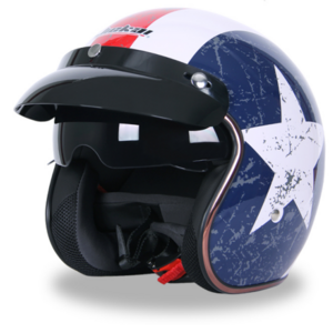 Jiekai High Quality Retro Motorcycle Helmet DOT Certifit Open Face Street Motorcycle Helmet In Stock