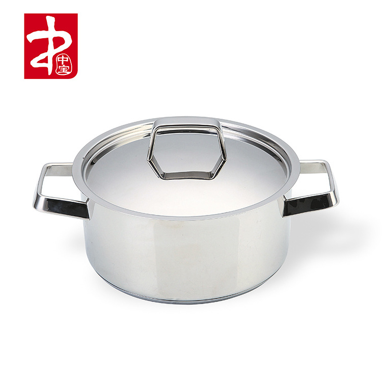 Wholesale Milano Cast Iron Stainless Steel Stock Pot Sets Steel Cookware Set Cooking Pot Set Kitchenware