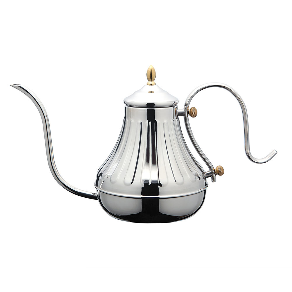 Manufacturer hot sale gold silver coffee pot royal court coffee pot stainless steel pour over gooseneck kettle moka pot