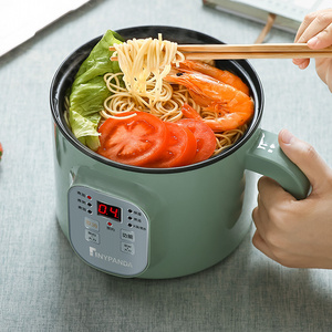 600W Stainless Steel Portable Mini Hot Pot Electric Stock Pot With Steamer Multi Function Electric Cooker