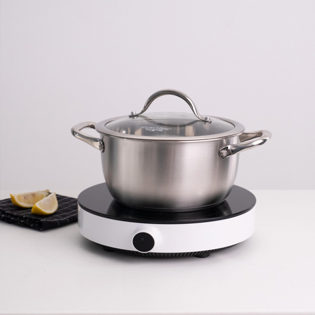 High quality induction cookware set stainless steel kitchen pots and pan set cooking pot set