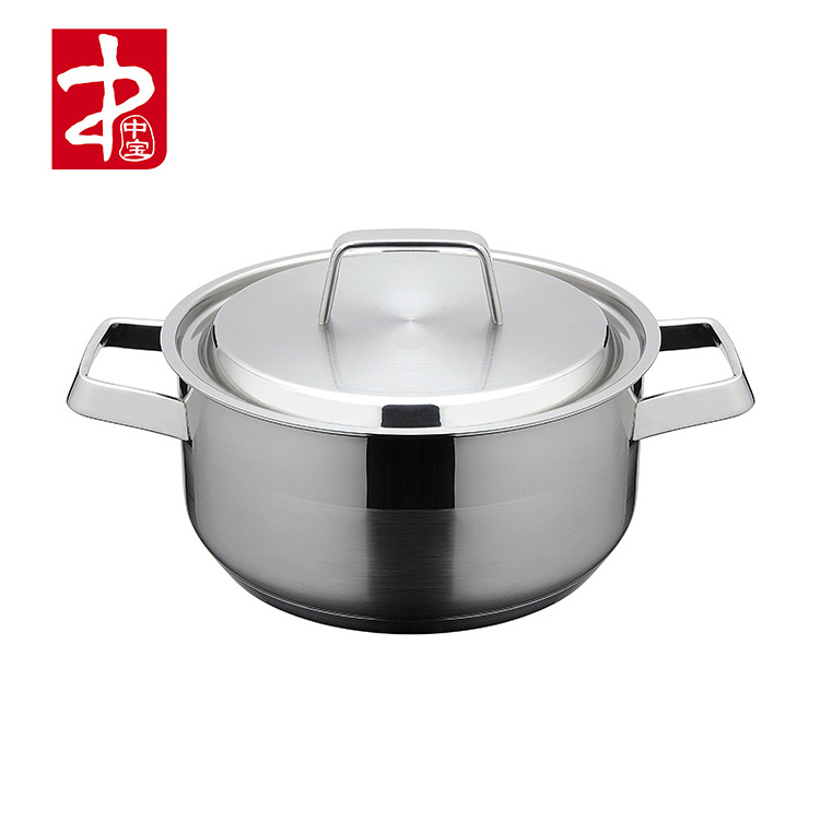 Wholesale Milano Cast Iron Stainless Steel Stock Pot Sets Steel Cookware Set Cooking Pot Set Kitchenware