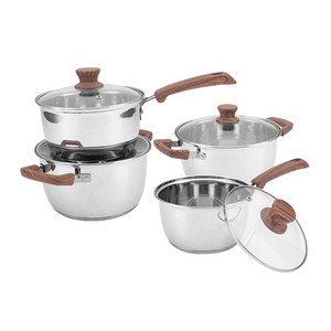 Manufacturer Stainless Steel Cookware Sets Non-stick Casserole Soup Pot Stainless Steel Kitchen Pots and Pans